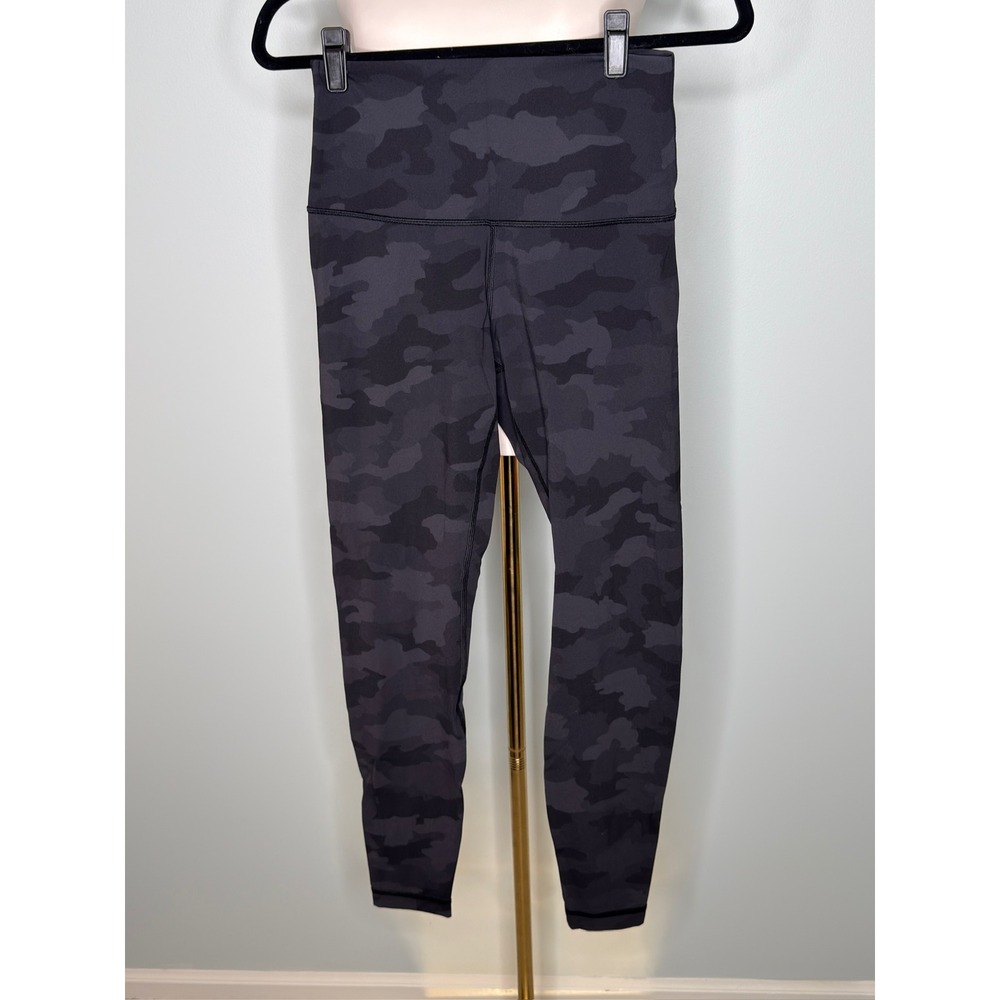 Lululemon Wunder Under High-Rise Tight 28" Heritage 365 Camo Deep Coal Sz 8